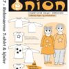 Onion 20047 - T-skjorter og kjoler med raglanarm (3-10 år)