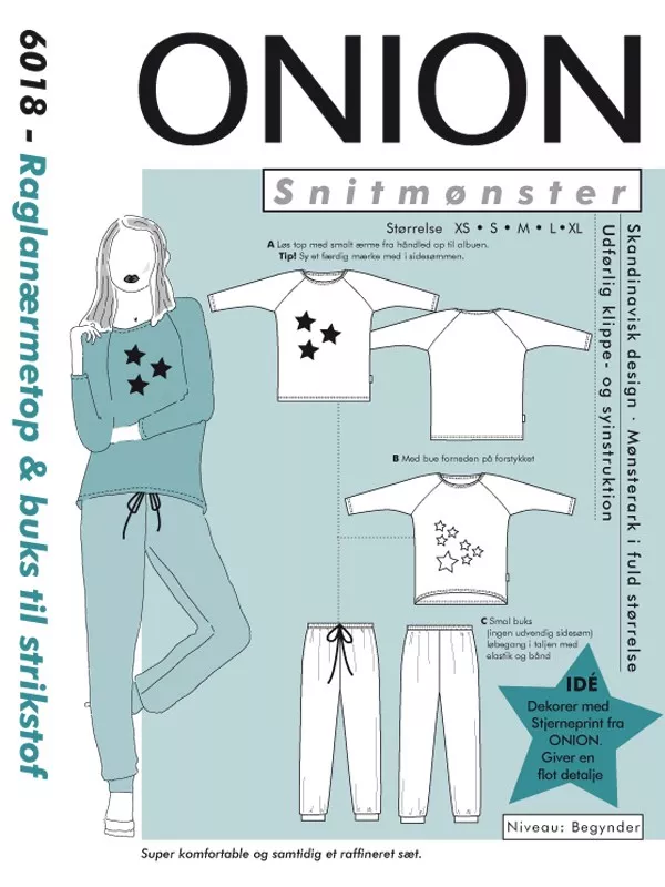 Onion 6018 - Raglangenser og bukse til stretchstoff