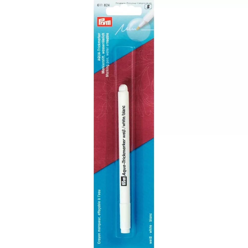 Prym aqua trickmarker hvit stoffmerkepenn