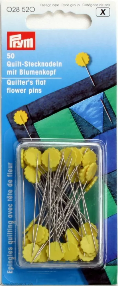 Prym quiltenåler blomst, 50 stk i pakken