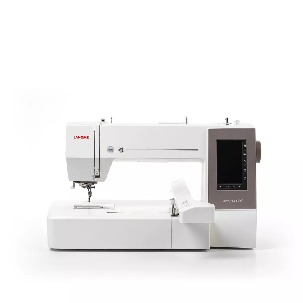 Janome MC 550E broderimaskin med broderienhet og ramme