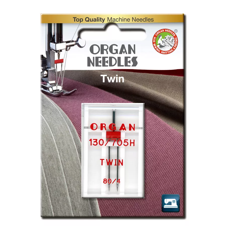 Organ tvilling 4 mm 80 tvillingnål