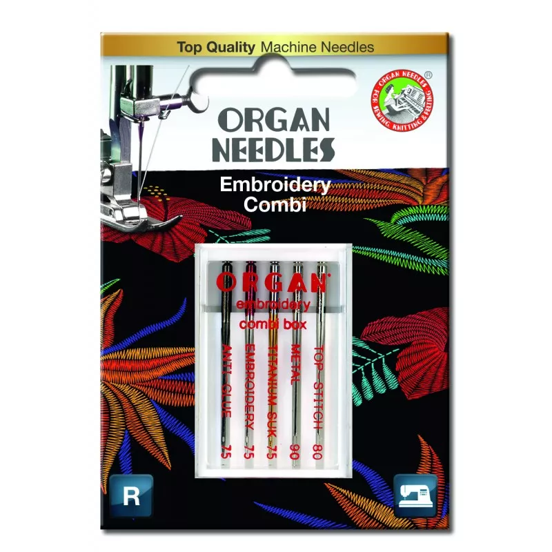 Organ embroidery kombi pack med broderinåler