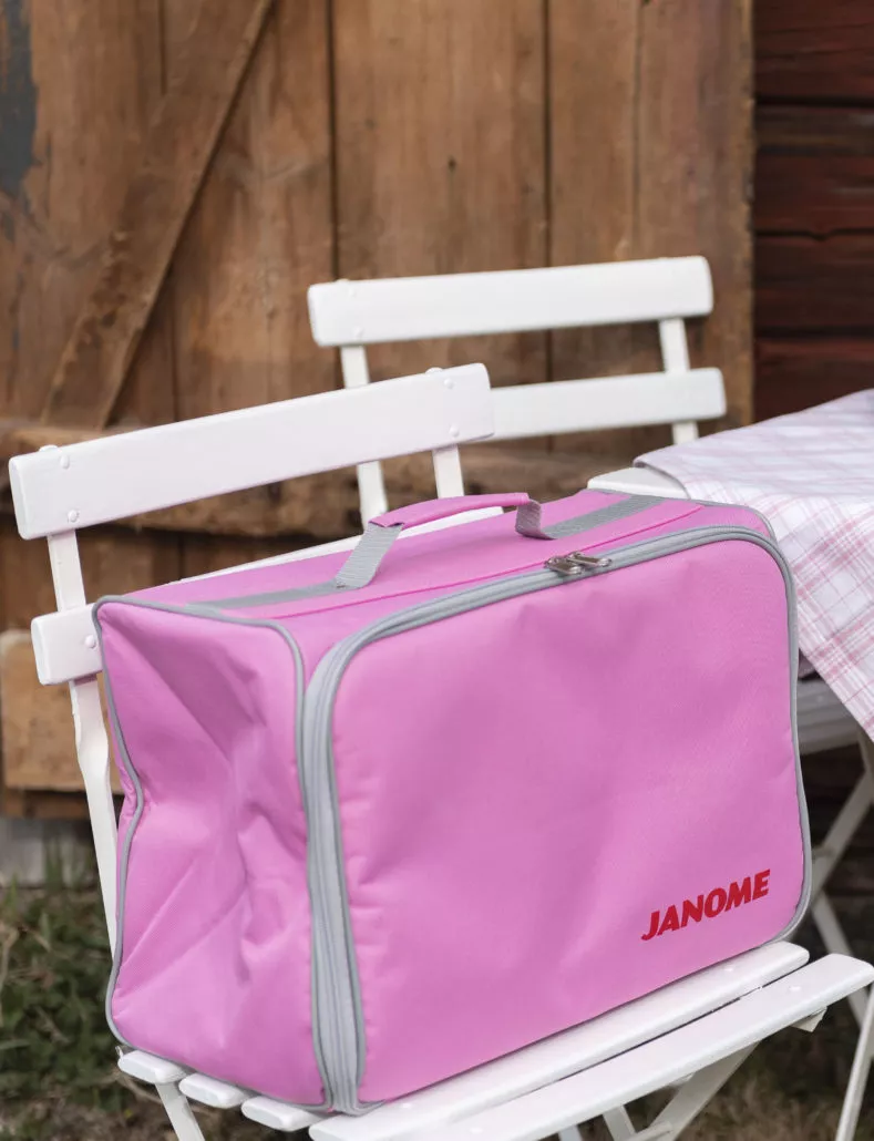 Symaskinbag rosa fra Janome