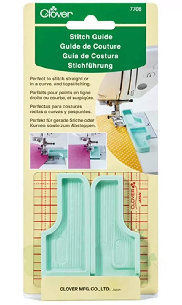 Clover sømguide i plast med klebrig underside