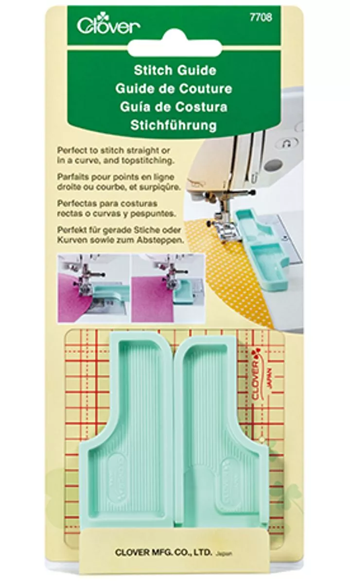 Clover sømguide i plast med klebrig underside
