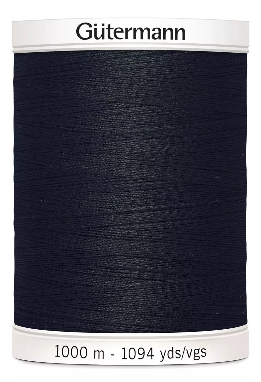 Gutermann No. 100 -Alle stoffers tråd- 1000 M farge 000