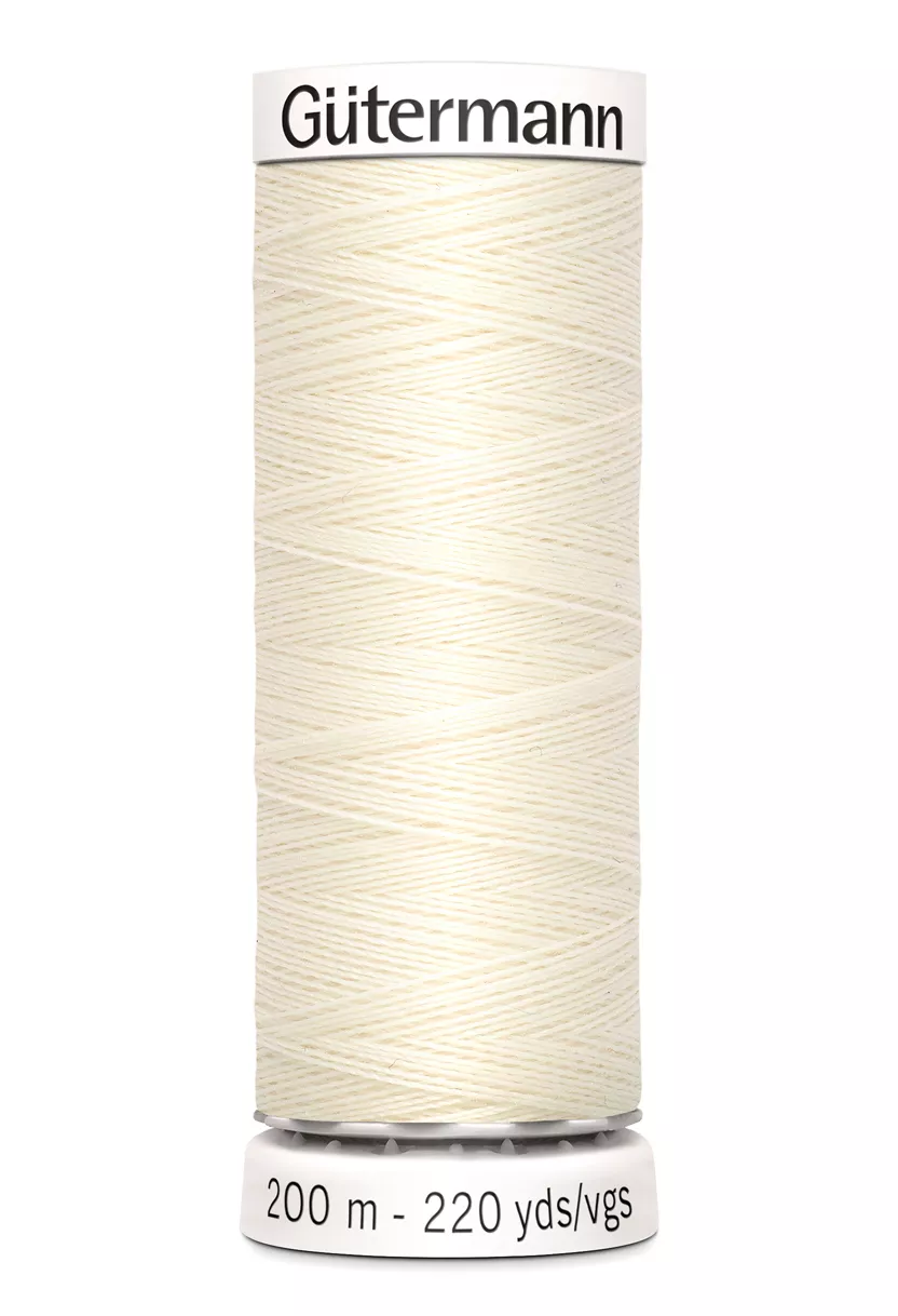 Gutermann No. 100 -Alle stoffers tråd- 200 M farge 1