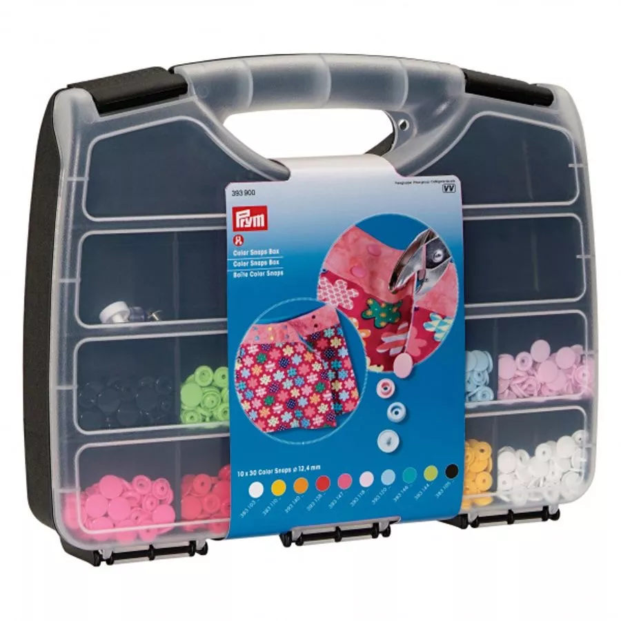Prym trykknapper plast Color Snaps i koffert