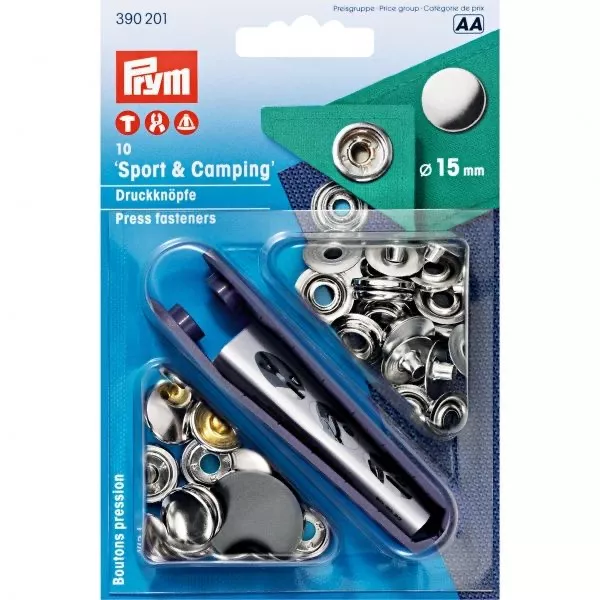Prym trykknapper sport og camping 15 mm