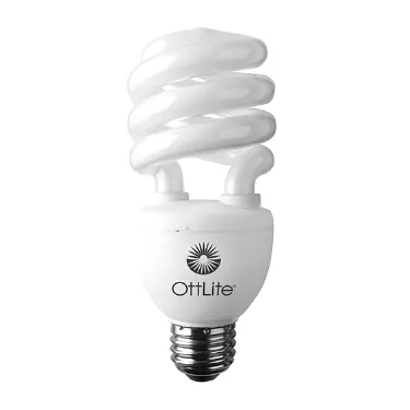 OttLite lyspære 20W/75W med E27-sokkel