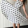 Jerseykjole med sving (XS-4XL) - Bilde 6