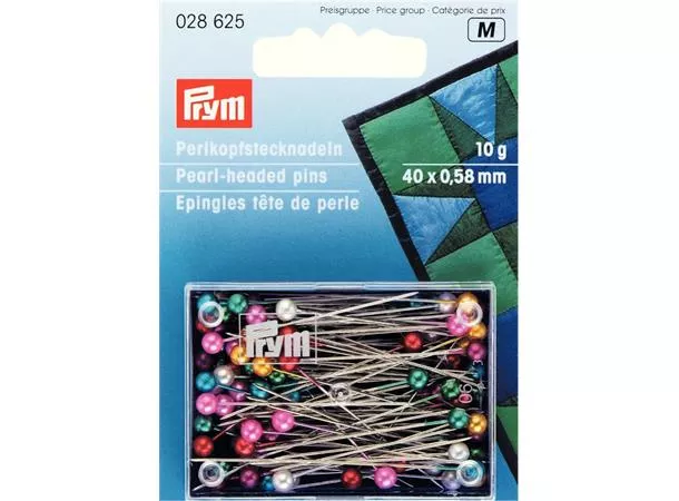 Prym medium knappenåler med perlehode