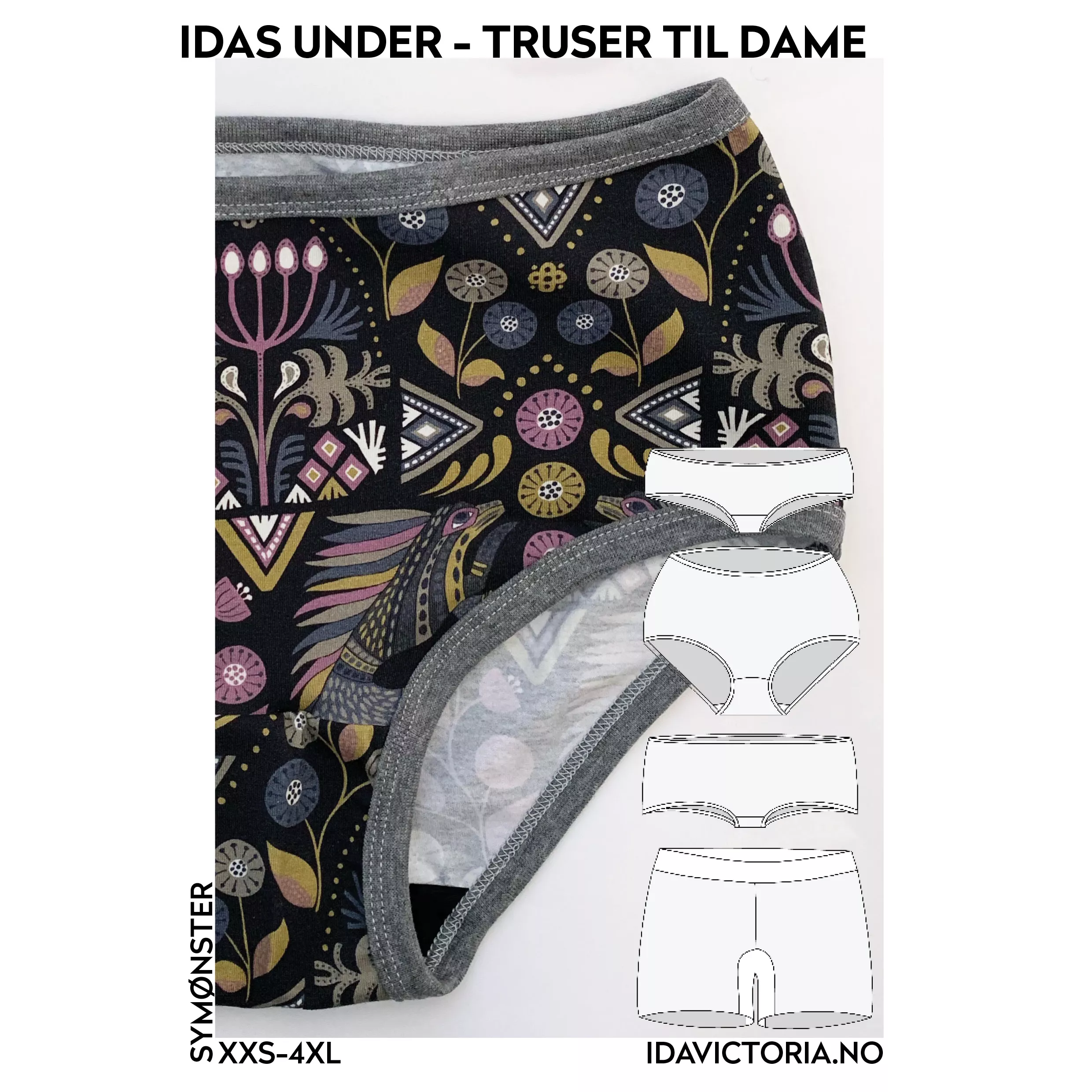 Idas Under truser – symønster til truser for dame fra Ida Victoria