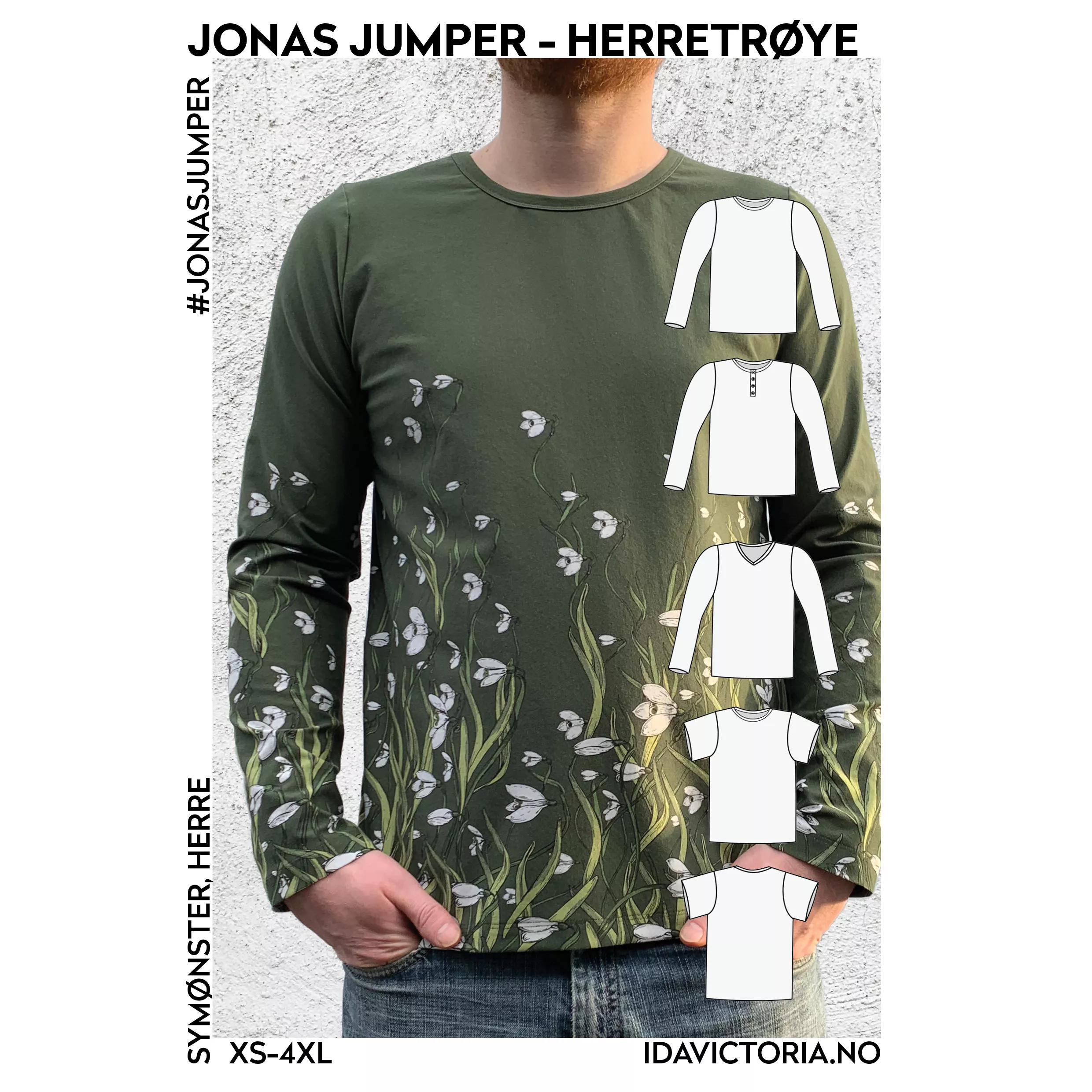 Jonas jumper – symønster til herretrøye fra Ida Victoria