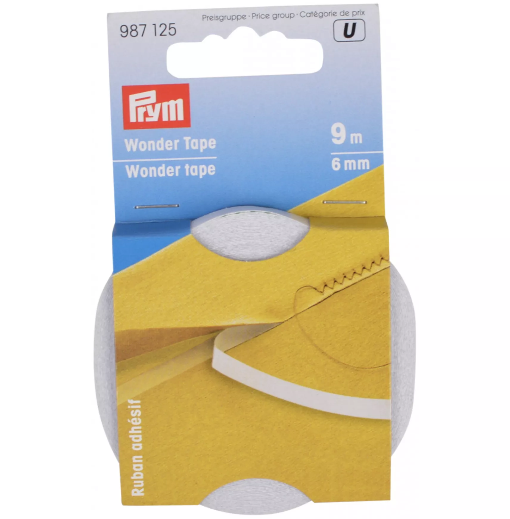 Prym Wondertape dobbeltsidig tape, 9 m x 6 mm