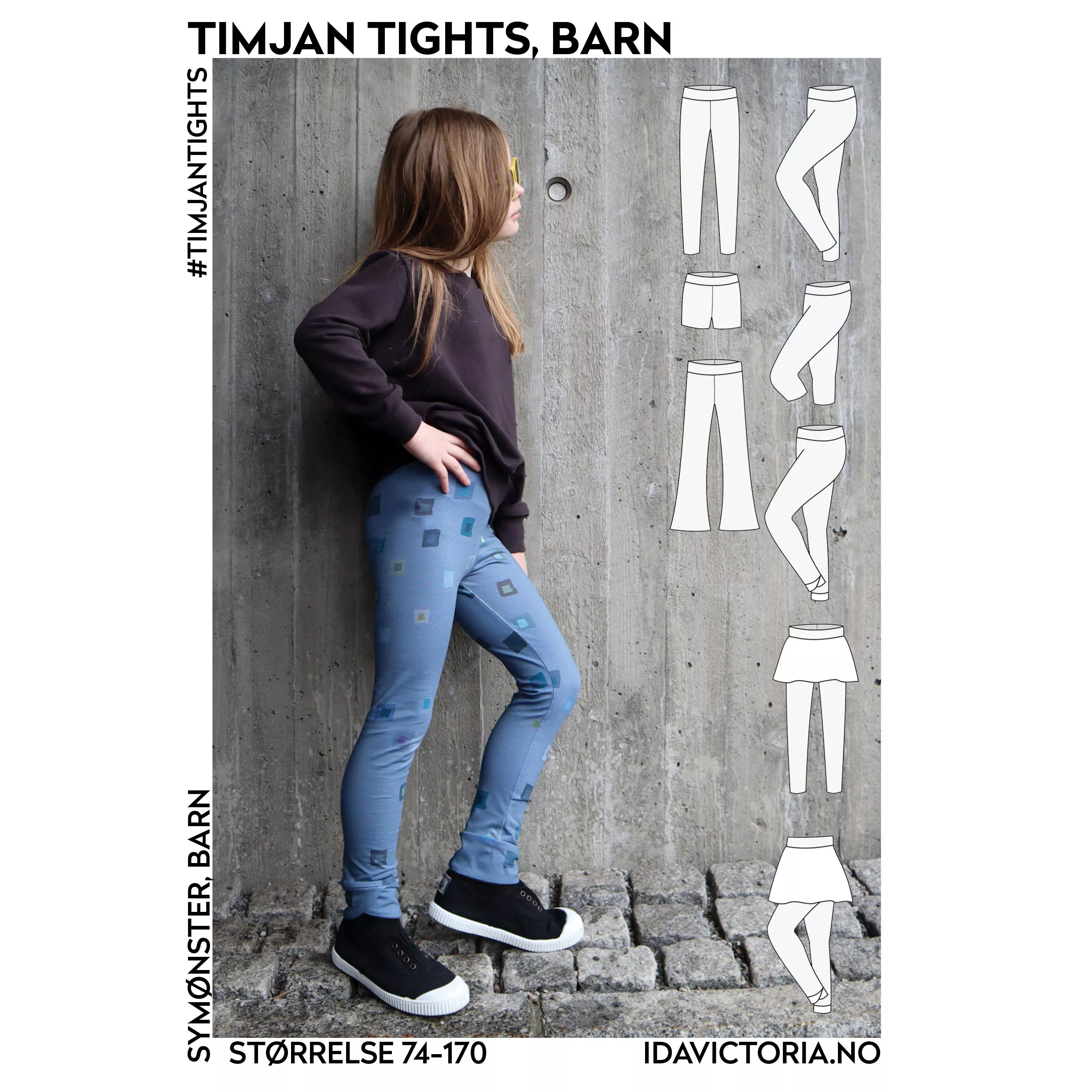 Timjan Tights – symønster til tights for barn fra Ida Victoria