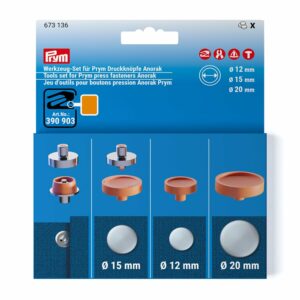 Prym Vario verktøysett -  Trykknapper Anorak 12+15+20 mm