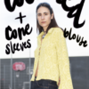 Collared blouse + cone sleeves