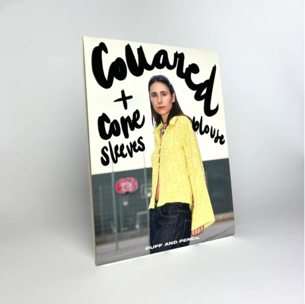 Collared blouse + cone sleeves