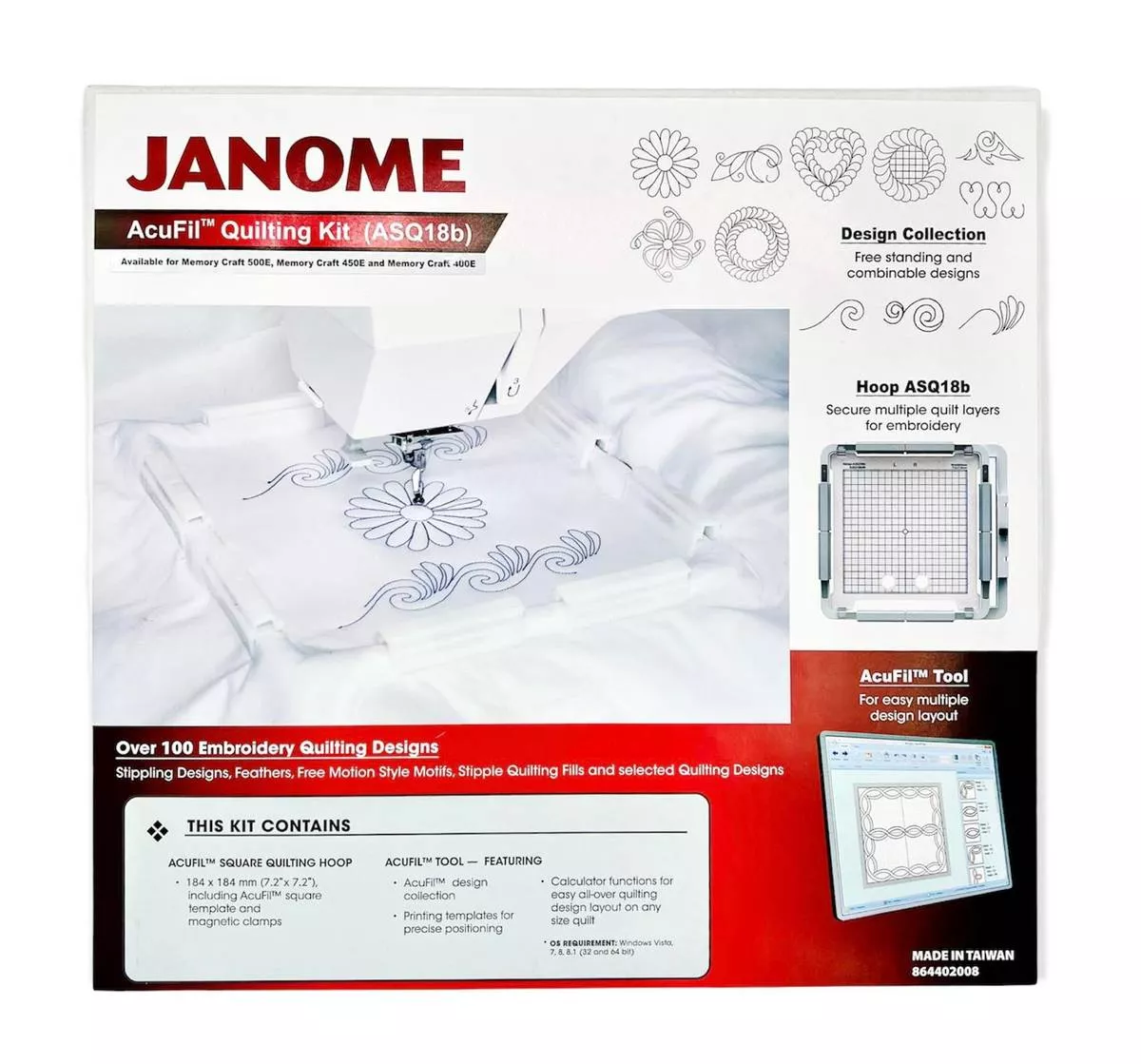 AcuFil Quilting kit til Janome MC500E og MC550E