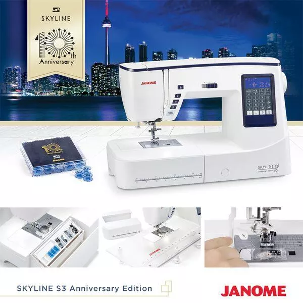 Janome Skyline S3 Anniversary Edition, elektronisk symaskin i Midnight blue