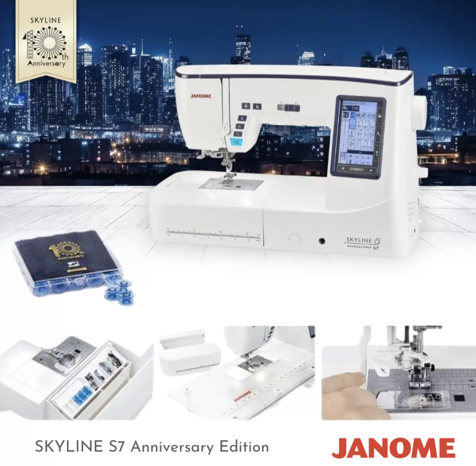 Janome Skyline S7 Anniversary Edition sy- og quiltemaskin