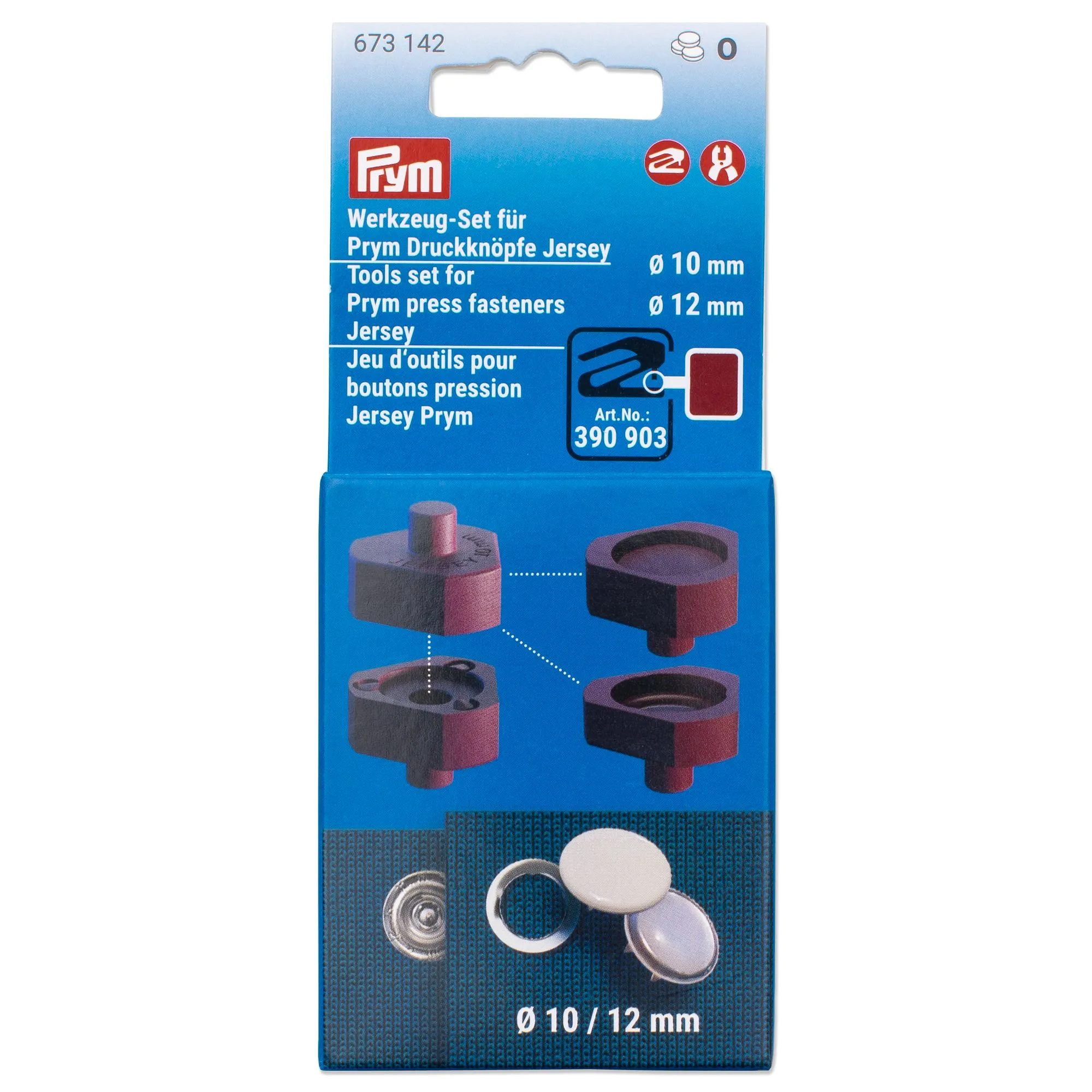 Prym Vario verktøysett trykknapper jersey 10 + 12 mm