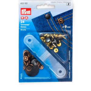 Prym jeansnagler kobber/sort oksidert 9 mm 24 stk