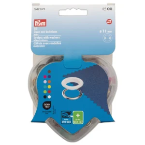 Prym maljer med skiver 11 mm ass. farger